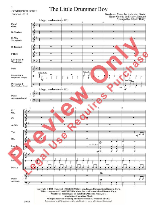 The Little Drummer Boy 總譜 | 小雅音樂 Hsiaoya Music