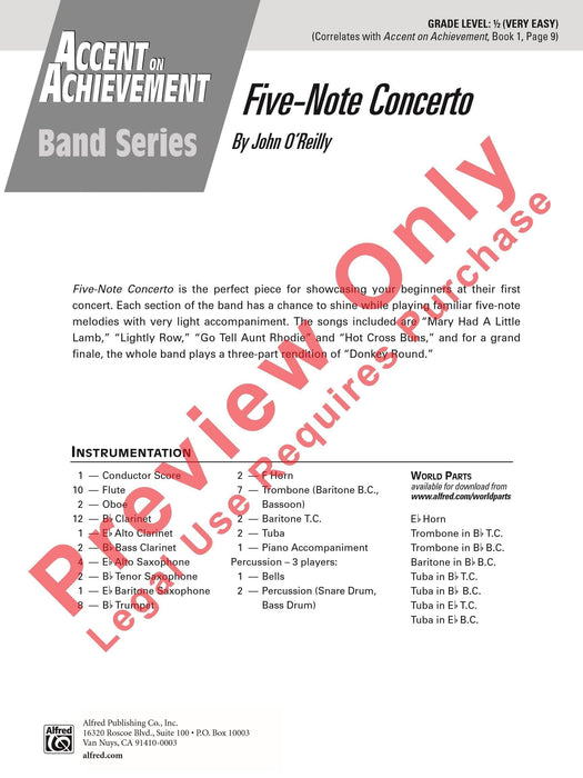 Five-Note Concerto 音符協奏曲 總譜 | 小雅音樂 Hsiaoya Music