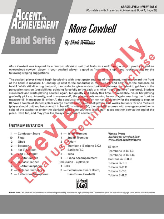 More Cowbell 總譜 | 小雅音樂 Hsiaoya Music