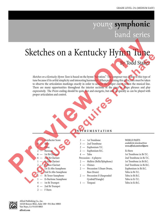 Sketches on a Kentucky Hymn Tune 讚美歌 總譜 | 小雅音樂 Hsiaoya Music