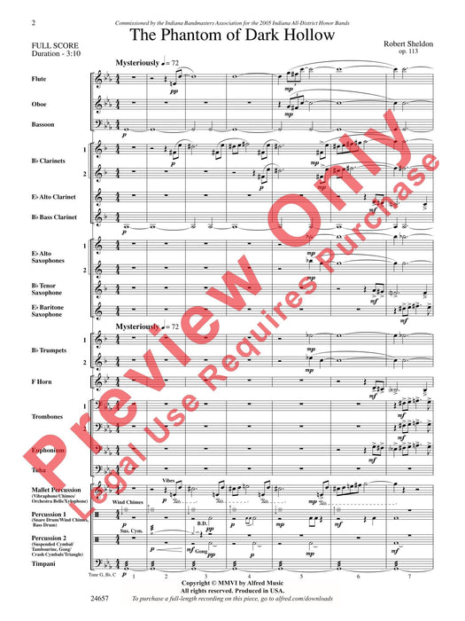 The Phantom of Dark Hollow 總譜 | 小雅音樂 Hsiaoya Music