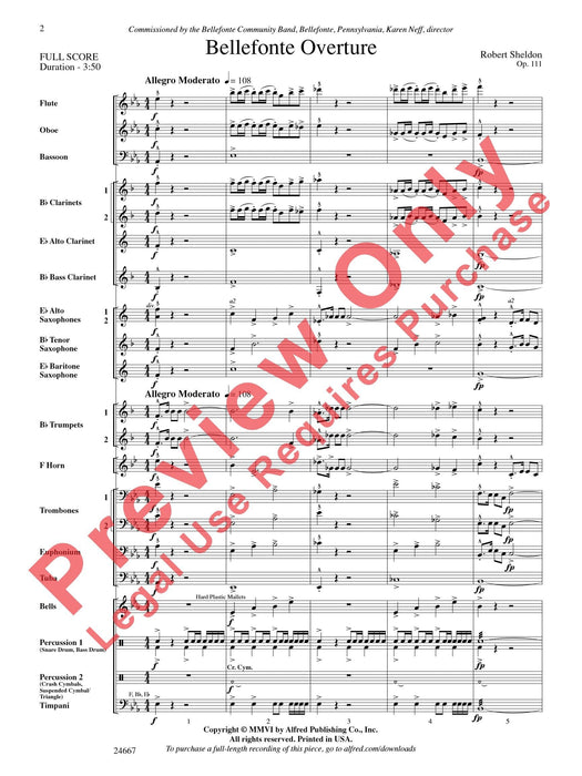 Bellefonte Overture 序曲 總譜 | 小雅音樂 Hsiaoya Music
