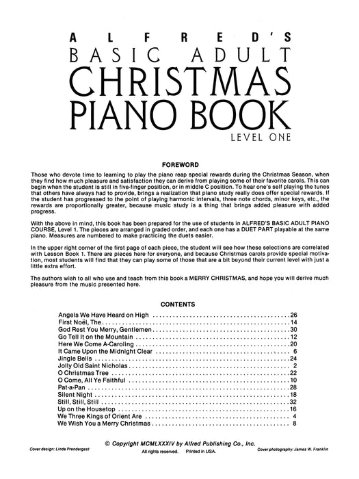 Alfred's Basic Adult Piano Course: Christmas Piano Book 1 鋼琴 | 小雅音樂 Hsiaoya Music