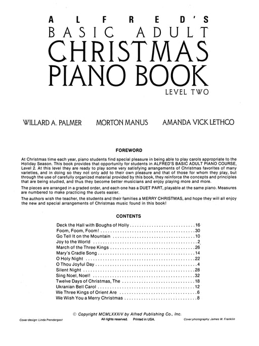 Alfred's Basic Adult Piano Course: Christmas Piano Book 2 鋼琴 | 小雅音樂 Hsiaoya Music