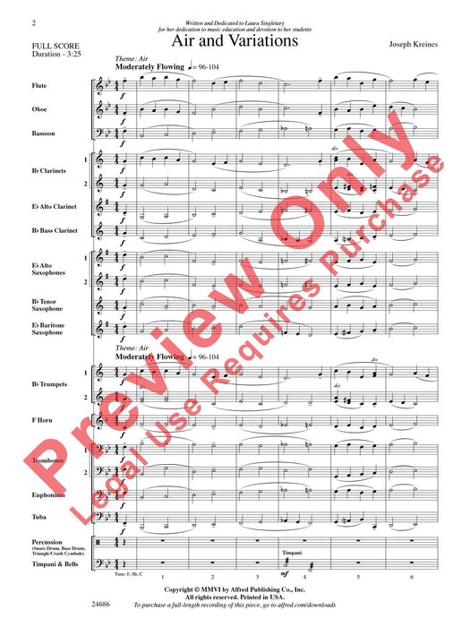 Air and Variations 詠唱調 總譜 | 小雅音樂 Hsiaoya Music