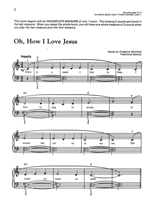 Alfred's Basic Adult Piano Course: Sacred Book 1 鋼琴 | 小雅音樂 Hsiaoya Music