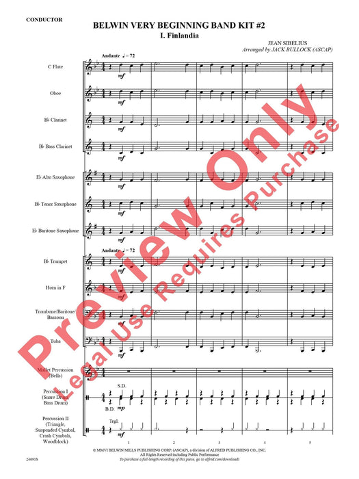 Belwin Very Beginning Band Kit #2 A Complete Concert Including: Sibelius' Finlandia / Twinkle Variations / The Dreydl / Marching Machine 音樂會 芬蘭頌 詠唱調 進行曲 | 小雅音樂 Hsiaoya Music
