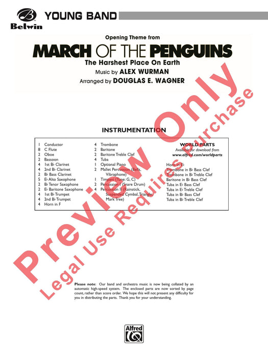 March of the Penguins, Opening Theme from The Harshest Place on Earth 進行曲 主題 總譜 | 小雅音樂 Hsiaoya Music