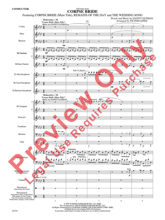 Corpse Bride, Selections from Featuring: Corpse Bride (Main Title) / Remains of the Day / The Wedding 總譜 | 小雅音樂 Hsiaoya Music