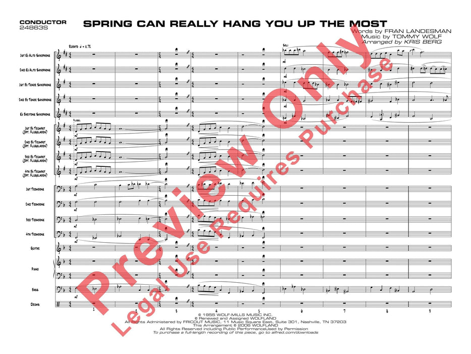 Spring Can Really Hang You Up the Most 總譜 | 小雅音樂 Hsiaoya Music