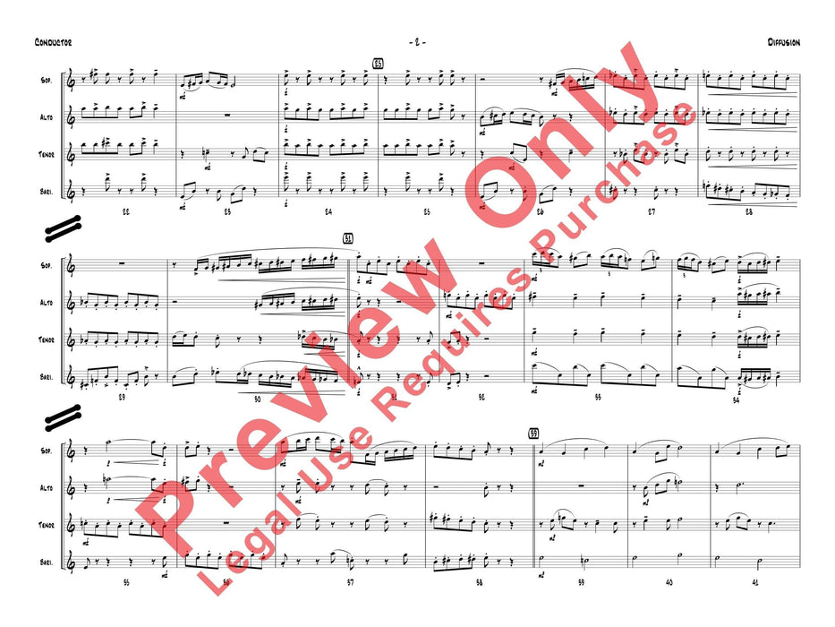 Diffusion for Sax Quartet 四重奏 總譜 | 小雅音樂 Hsiaoya Music