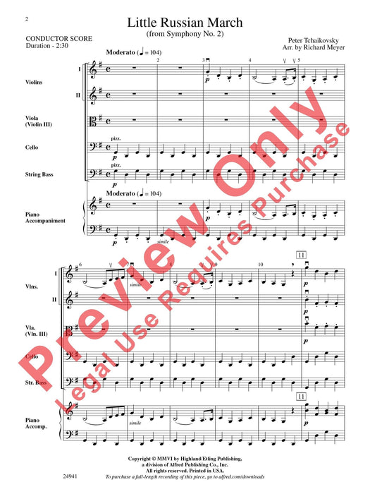 Little Russian March (from Symphony No. 2) 柴科夫斯基,彼得 進行曲交響曲 總譜 | 小雅音樂 Hsiaoya Music