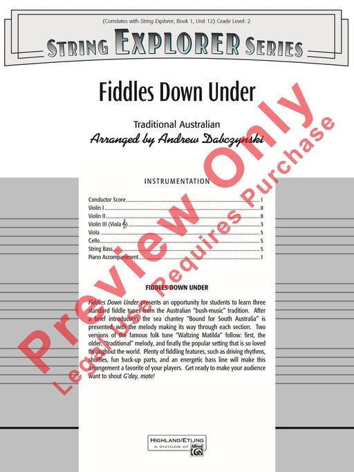 Fiddles Down Under 總譜 | 小雅音樂 Hsiaoya Music