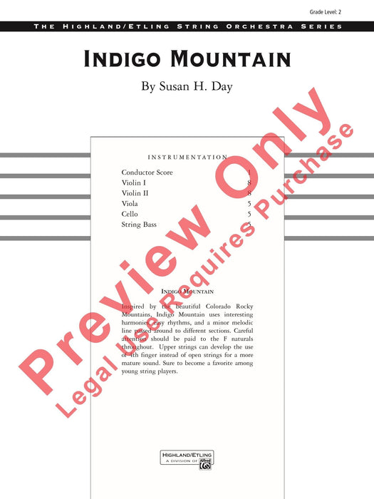 Indigo Mountain 總譜 | 小雅音樂 Hsiaoya Music