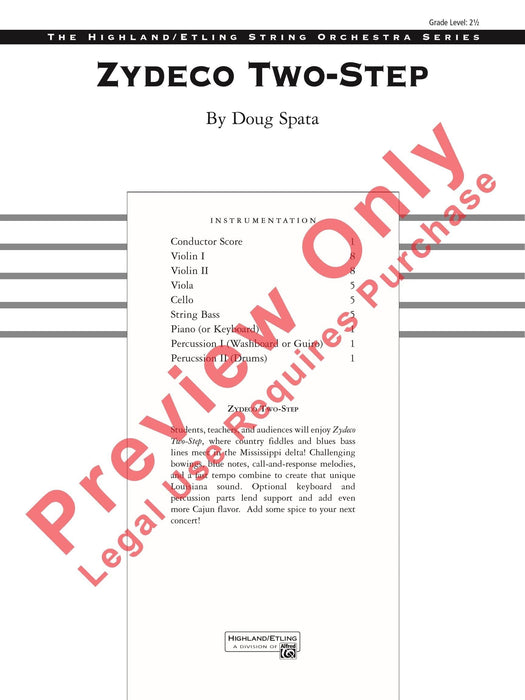 Zydeco Two-Step 總譜 | 小雅音樂 Hsiaoya Music