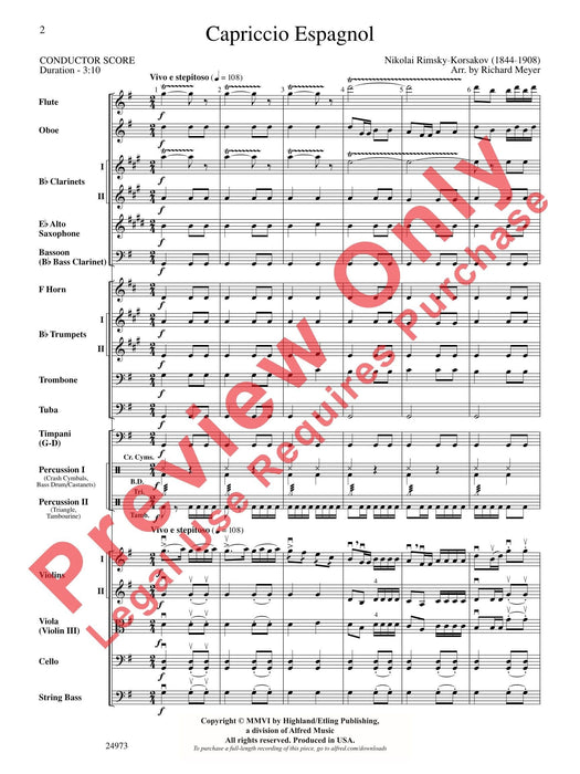 Capriccio Espagnol 隨想曲 總譜 | 小雅音樂 Hsiaoya Music