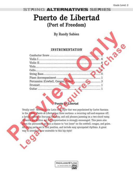 Puerto de Libertad (Port of Freedom) 總譜 | 小雅音樂 Hsiaoya Music