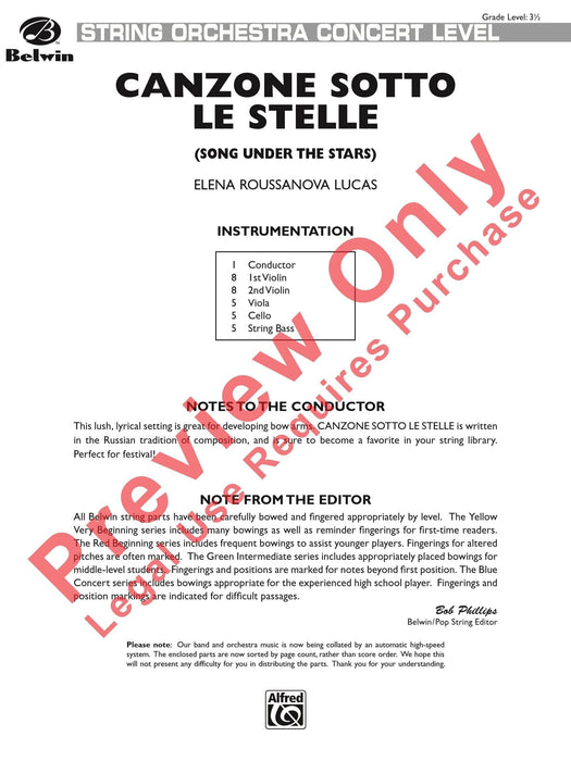 Canzone sotto le stelle 總譜 | 小雅音樂 Hsiaoya Music