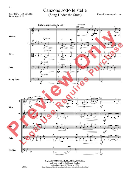 Canzone sotto le stelle 總譜 | 小雅音樂 Hsiaoya Music