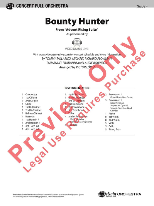 Bounty Hunter Theme (from Advent Rising Suite) 主題 組曲 總譜 | 小雅音樂 Hsiaoya Music