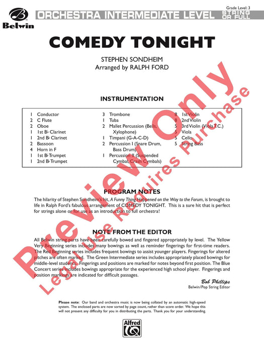 Comedy Tonight 總譜 | 小雅音樂 Hsiaoya Music