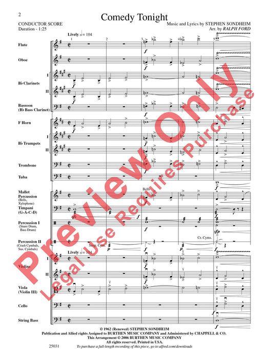 Comedy Tonight 總譜 | 小雅音樂 Hsiaoya Music