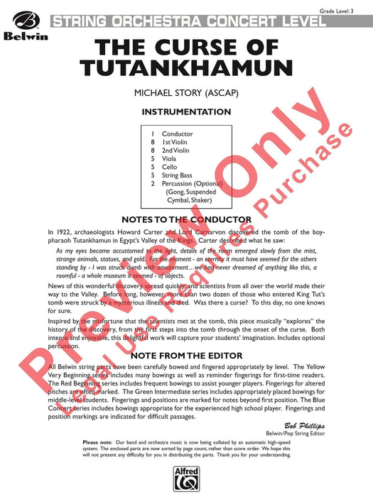 The Curse of Tutankhamun 總譜 | 小雅音樂 Hsiaoya Music