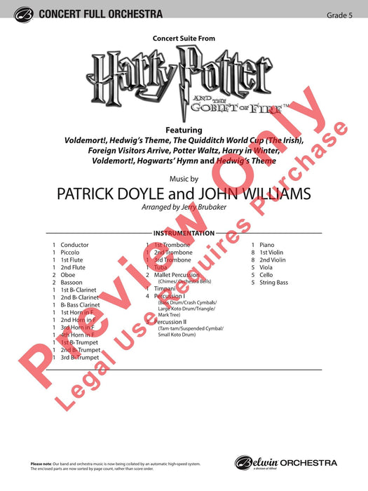 Harry Potter and the Goblet of Fire,™ Concert Suite from Featuring: Voldemort! / The Quidditch World Cup (The Irish) / Potter Waltz / Harry in Winter / Voldemort! / Hogwarts' Hymn / Hedwig's Theme 音樂會 組曲 圓舞曲 讚美歌主題 | 小雅音樂 Hsiaoya Music