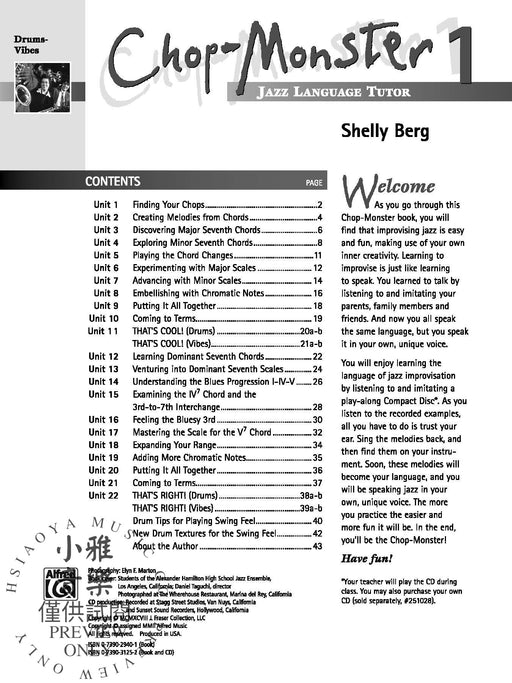 Chop-Monster, Book 1 | 小雅音樂 Hsiaoya Music