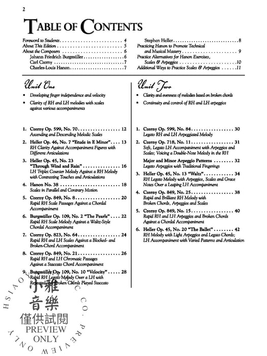 Burgmüller, Czerny & Hanon: Piano Studies Selected for Technique and Musicality, Book 3 鋼琴 | 小雅音樂 Hsiaoya Music