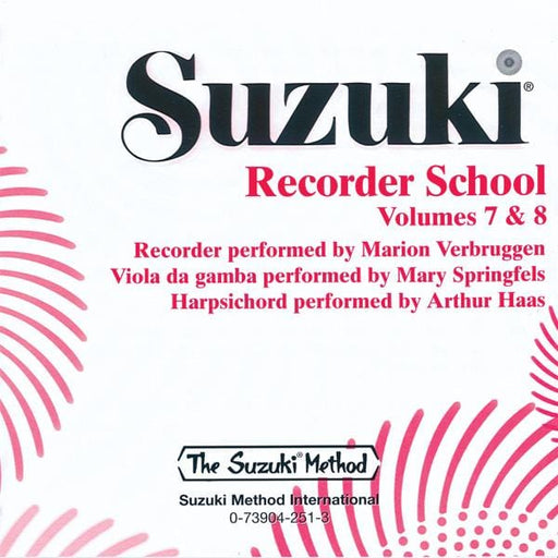 Suzuki Recorder School (Soprano and Alto Recorder) CD, Volume 7 & 8 中音 | 小雅音樂 Hsiaoya Music