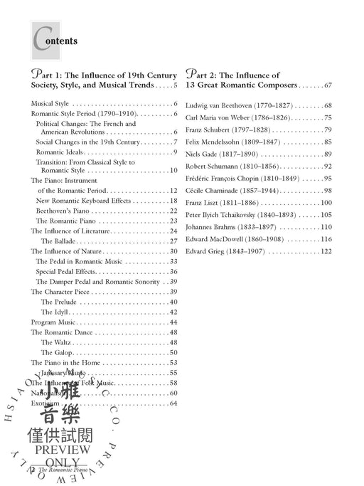 The Romantic Piano The Influence of Society, Style and Musical Trends on the Great Piano Composers 鋼琴 風格 鋼琴 | 小雅音樂 Hsiaoya Music