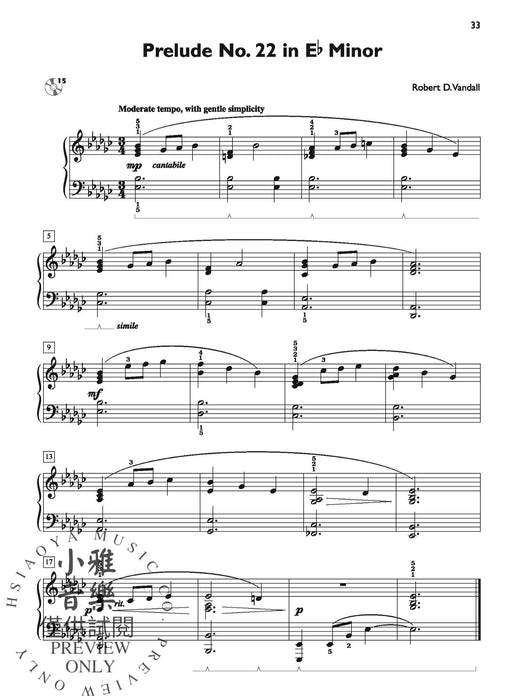 Preludes Complete with CD 24 Original Piano Solos in All Major and Minor Keys 前奏曲 鋼琴 獨奏 | 小雅音樂 Hsiaoya Music