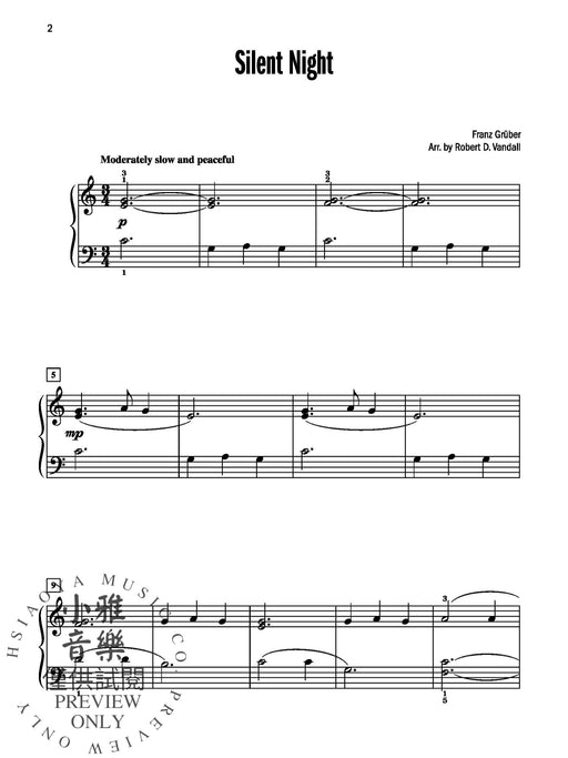 Celebrated Christmas Solos, Book 2 7 Christmas Favorites Arranged for Late Elementary to Early Intermediate Pianists 獨奏 | 小雅音樂 Hsiaoya Music