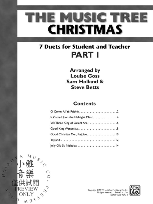 The Music Tree: Christmas, Part 1 7 Duets for Student and Teacher 二重奏 | 小雅音樂 Hsiaoya Music