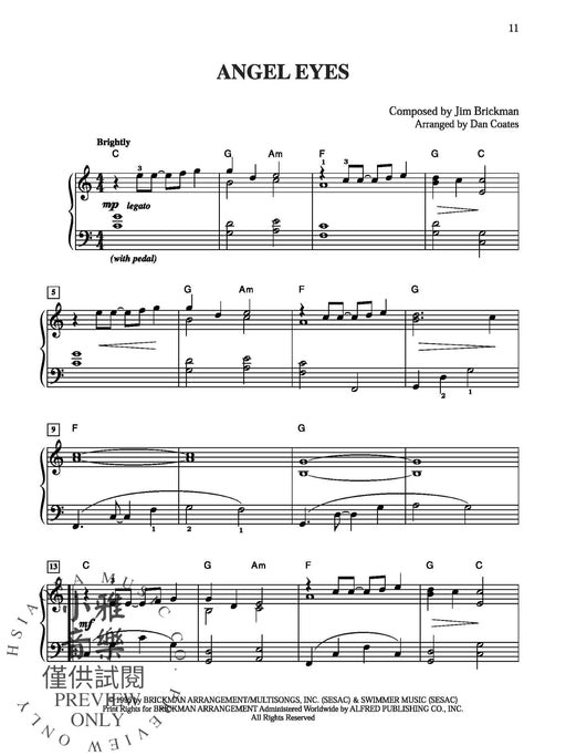 Contemporary Pop Ballads The Lite Hits 敘事曲 | 小雅音樂 Hsiaoya Music