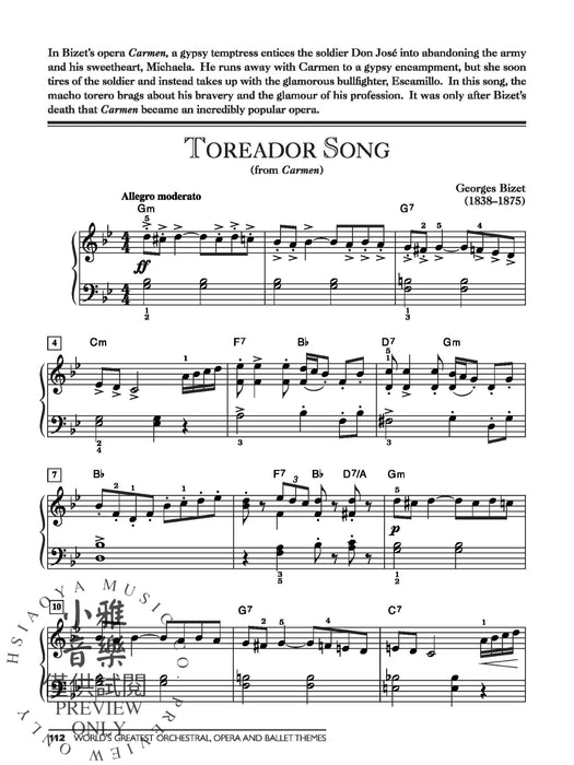 World's Greatest Orchestral, Opera & Ballet Themes 57 Best-Loved Compositions by the Finest Composers 歌劇 芭蕾 | 小雅音樂 Hsiaoya Music