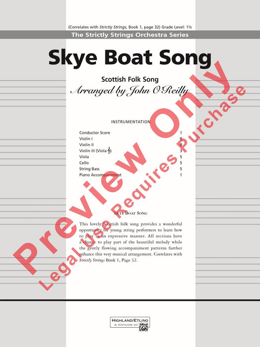 Skye Boat Song 總譜 | 小雅音樂 Hsiaoya Music