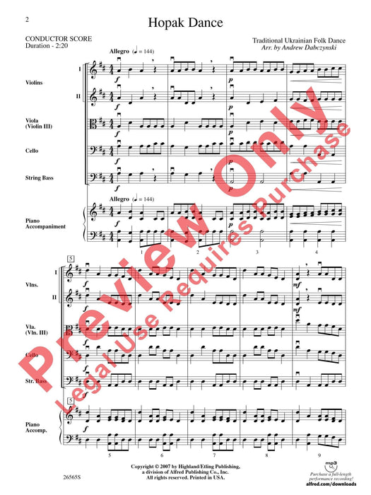 Hopak Dance 舞曲 總譜 | 小雅音樂 Hsiaoya Music