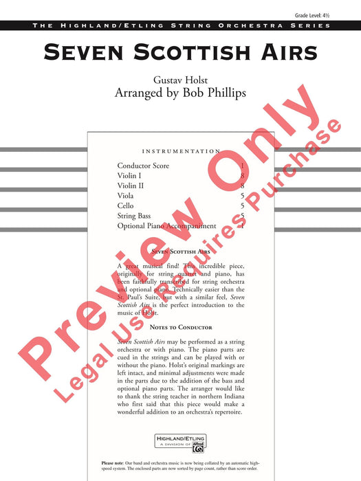 Seven Scottish Airs 霍爾斯特,古斯塔夫 | 小雅音樂 Hsiaoya Music
