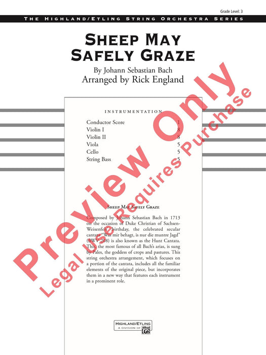 Sheep May Safely Graze 總譜 | 小雅音樂 Hsiaoya Music