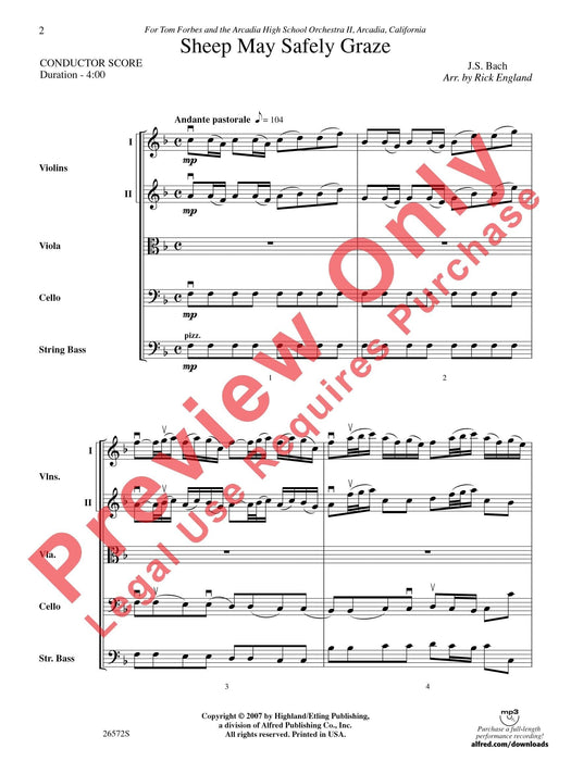 Sheep May Safely Graze 總譜 | 小雅音樂 Hsiaoya Music