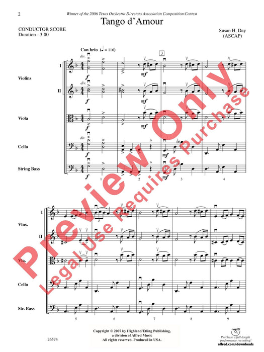 Tango d'Amour 探戈 總譜 | 小雅音樂 Hsiaoya Music