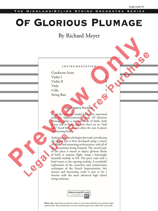 Of Glorius Plumage 總譜 | 小雅音樂 Hsiaoya Music