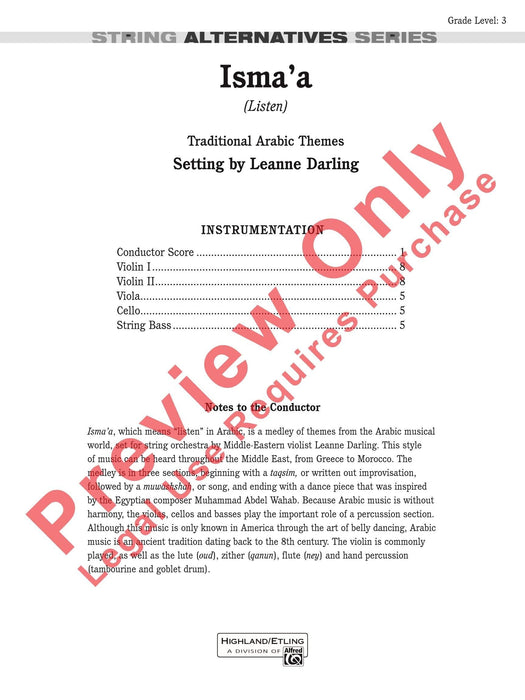 Isma'a 總譜 | 小雅音樂 Hsiaoya Music