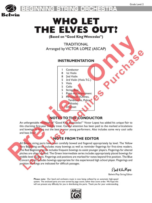 Who Let the Elves Out? 總譜 | 小雅音樂 Hsiaoya Music