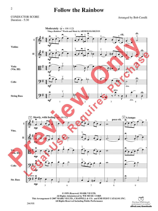 Follow the Rainbow Featuring: Sing a Rainbow / Over the Rainbow / Look to the Rainbow 總譜 | 小雅音樂 Hsiaoya Music