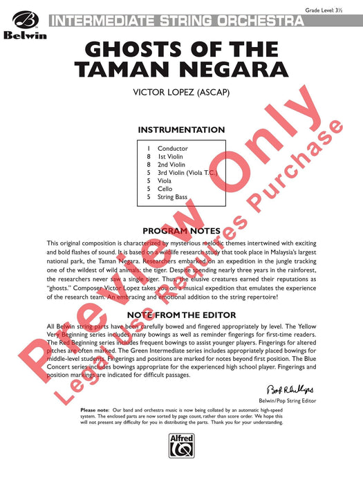 Ghosts of the Taman Negara 總譜 | 小雅音樂 Hsiaoya Music