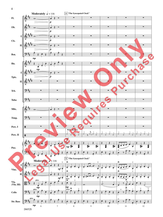 Leroy Anderson Favorites Featuring: The Syncopated Clock / Sleigh Ride / Blue Tango / Plink, Plank, Plunk! / Serenata 探戈 總譜 | 小雅音樂 Hsiaoya Music