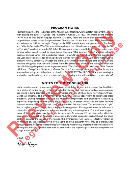 Gloria Estefan Rocks Featuring: Conga / Rhythm Is Gonna Get You 康加鼓節奏 總譜 | 小雅音樂 Hsiaoya Music
